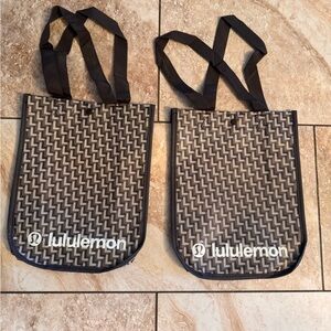 Lululemon Brown grey and White Geometric Tote Bags